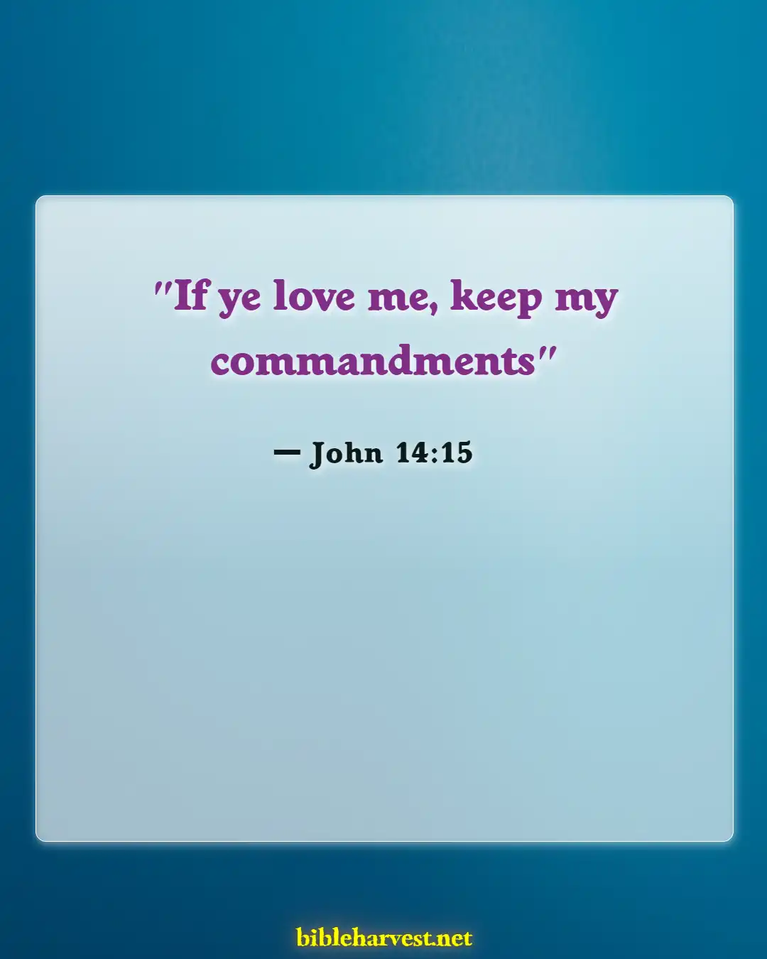 Bible Verses About Doing The Right Thing (John 14:15)