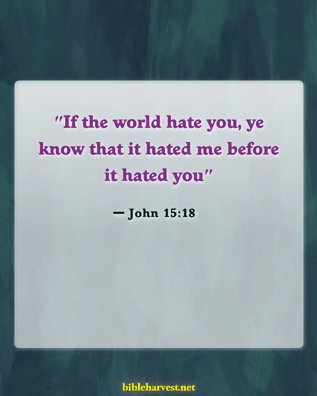 Bible Verses About Persecution (John 15:18)