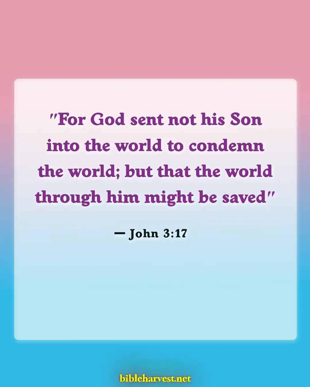 Bible Verses About Against Predestination (John 3:17)