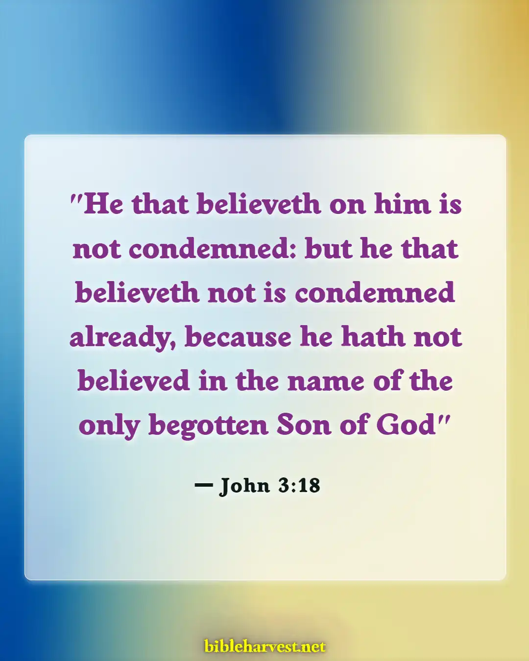 Bible Verses About Atheism (John 3:18)