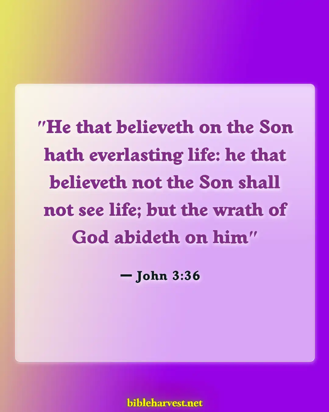 Bible Verses About For Eternal Life (John 3:36)