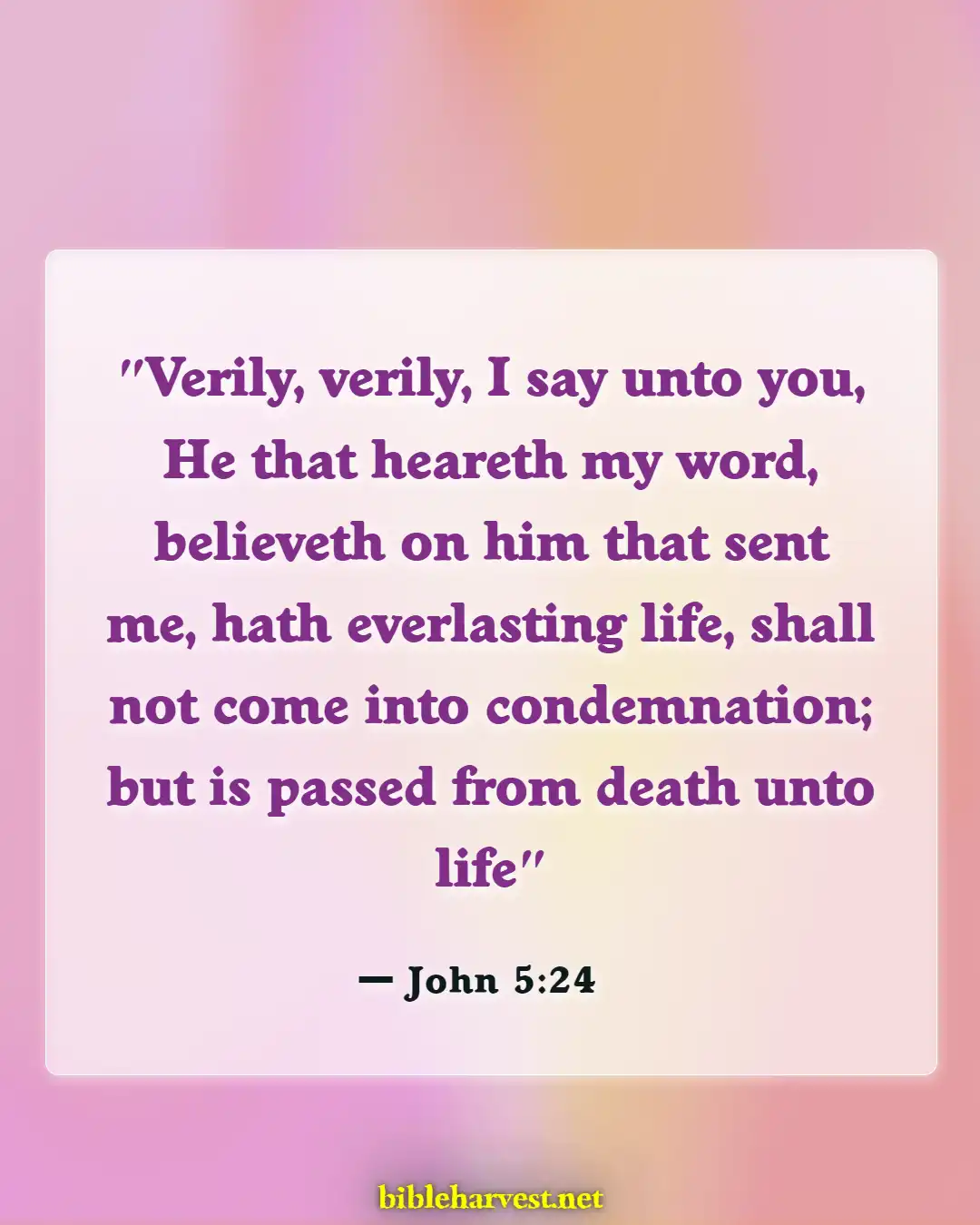 Bible Verses About For Eternal Life (John 5:24)