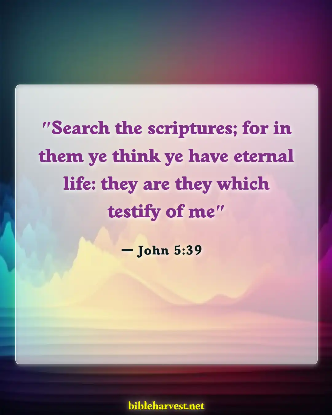 Bible Verses About For Eternal Life (John 5:39)
