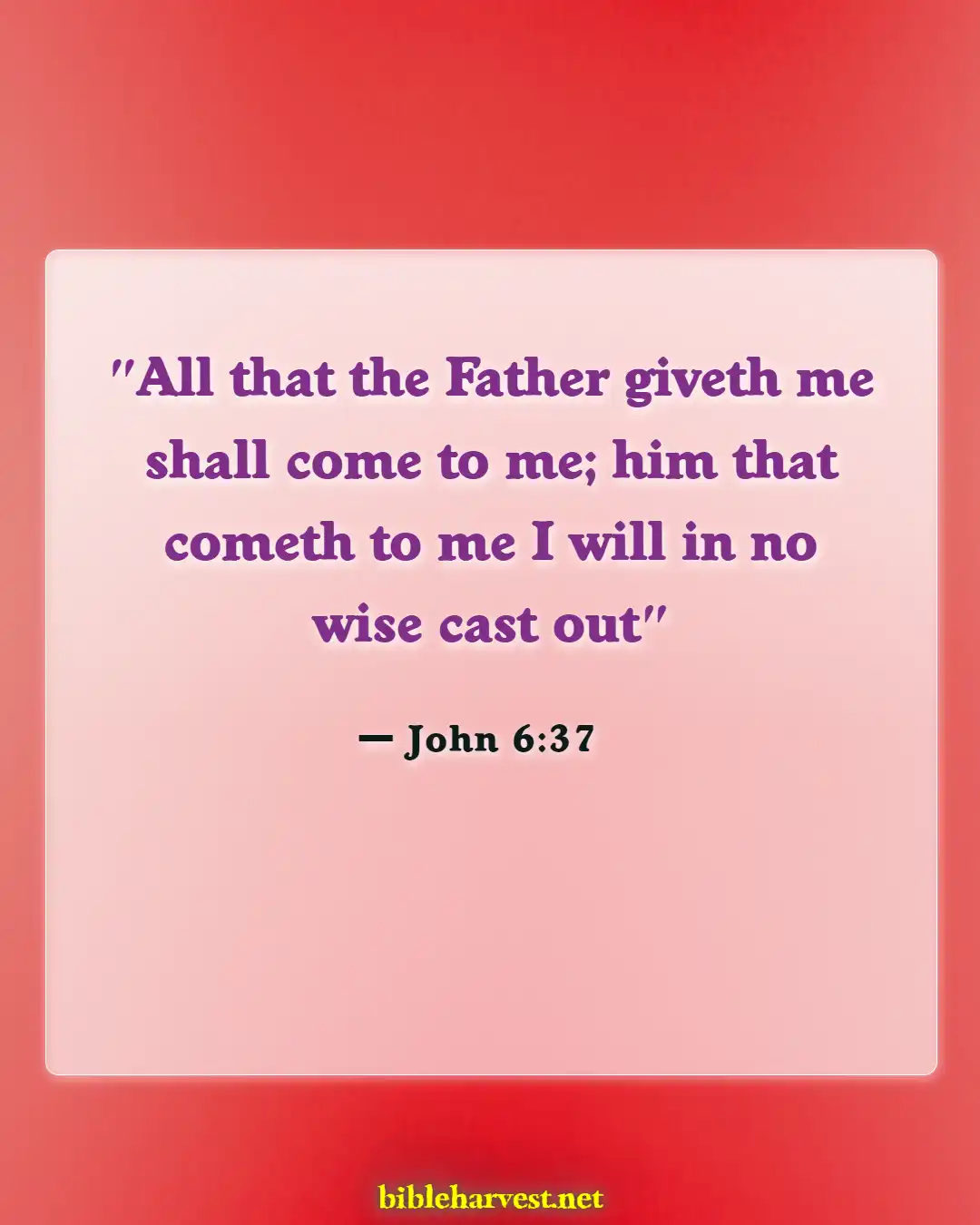 Bible Verses About Acceptance (John 6:37)