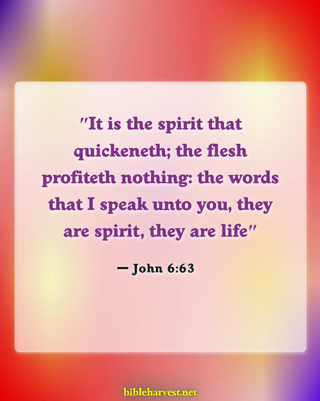 Bible Verses About Revival And Spiritual Awakening (John 6:63)