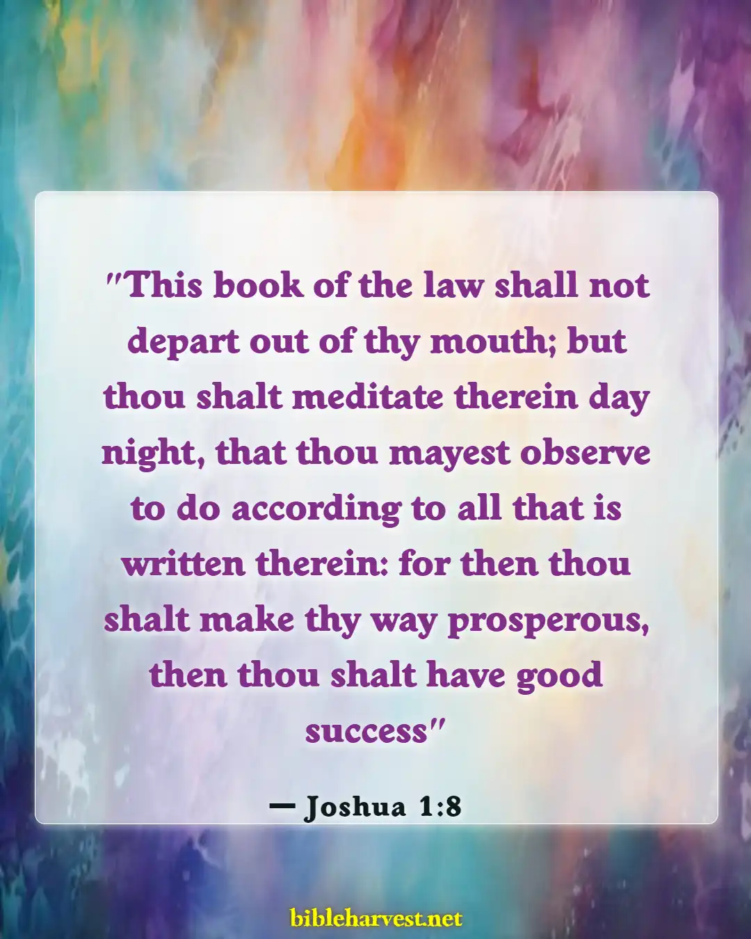 Bible Verses About Be A Warrior Not A Worrier (Joshua 1:8)