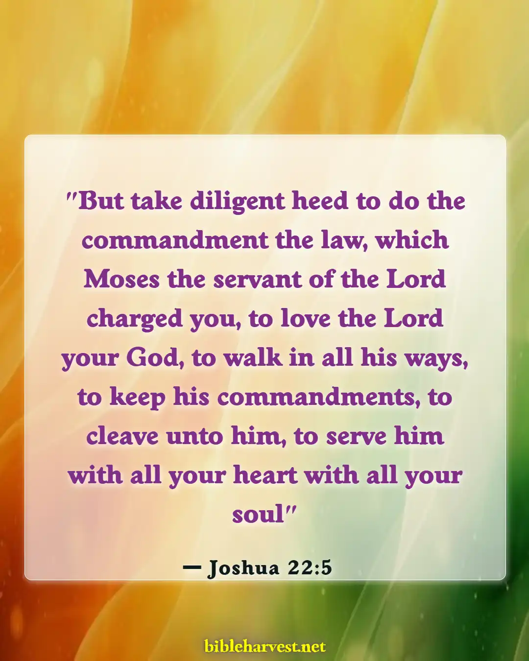 Bible Verses About Commitment To Ministry (Joshua 22:5)