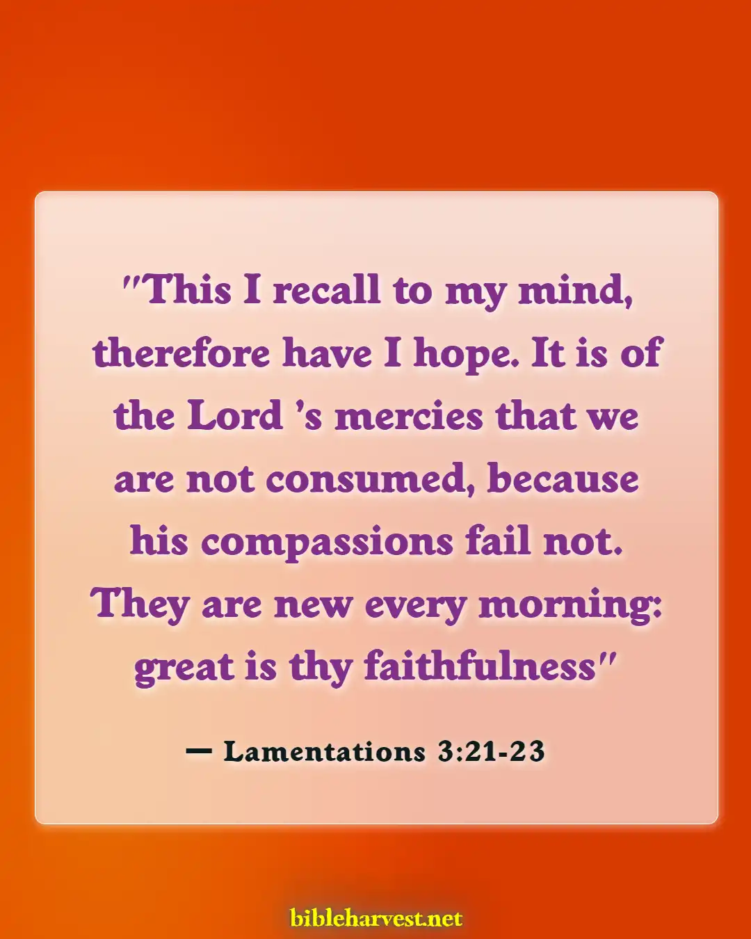 Bible Verses About Waiting For God (Lamentations 3:21-23)
