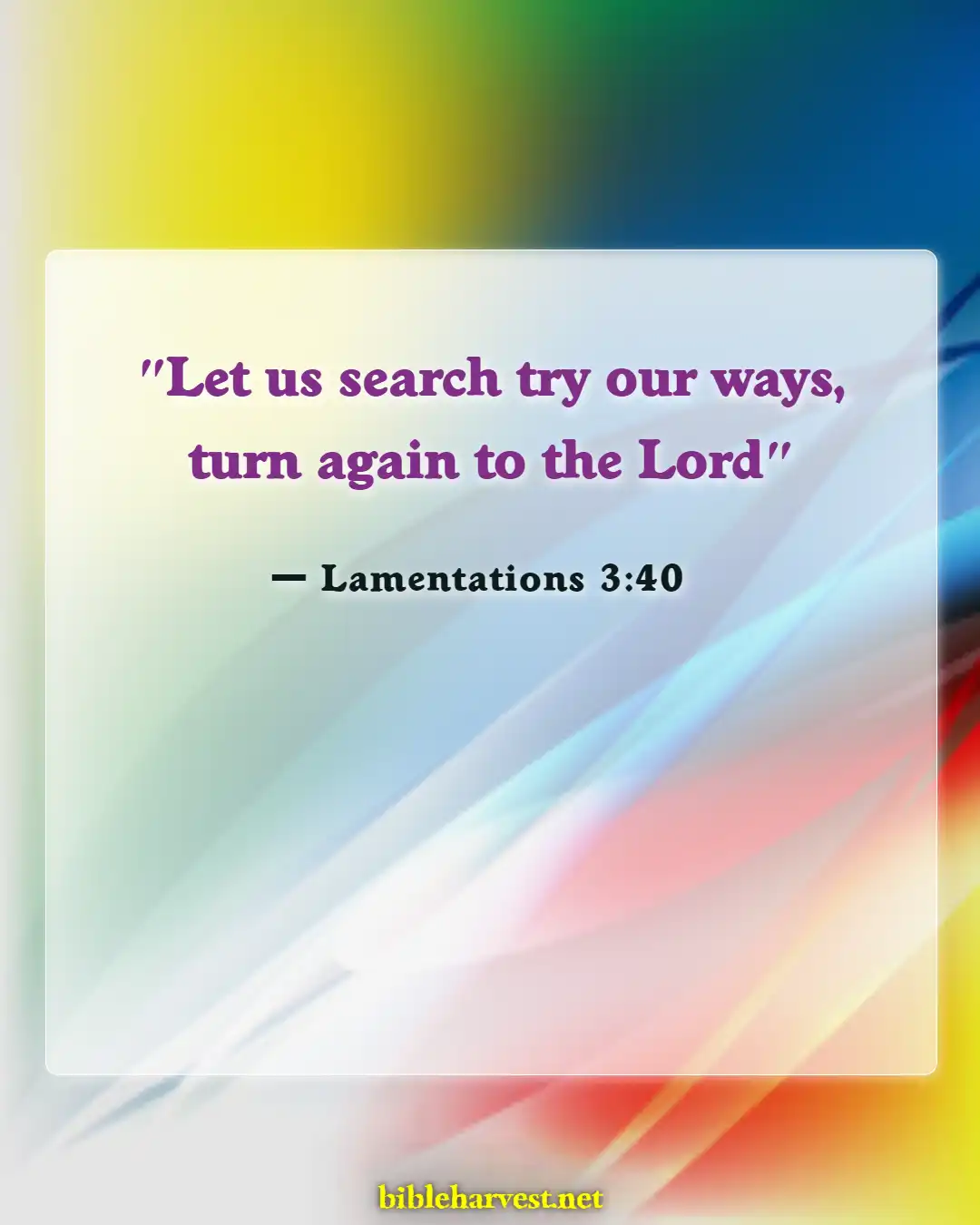 Bible Verses About Self Awareness (Lamentations 3:40)