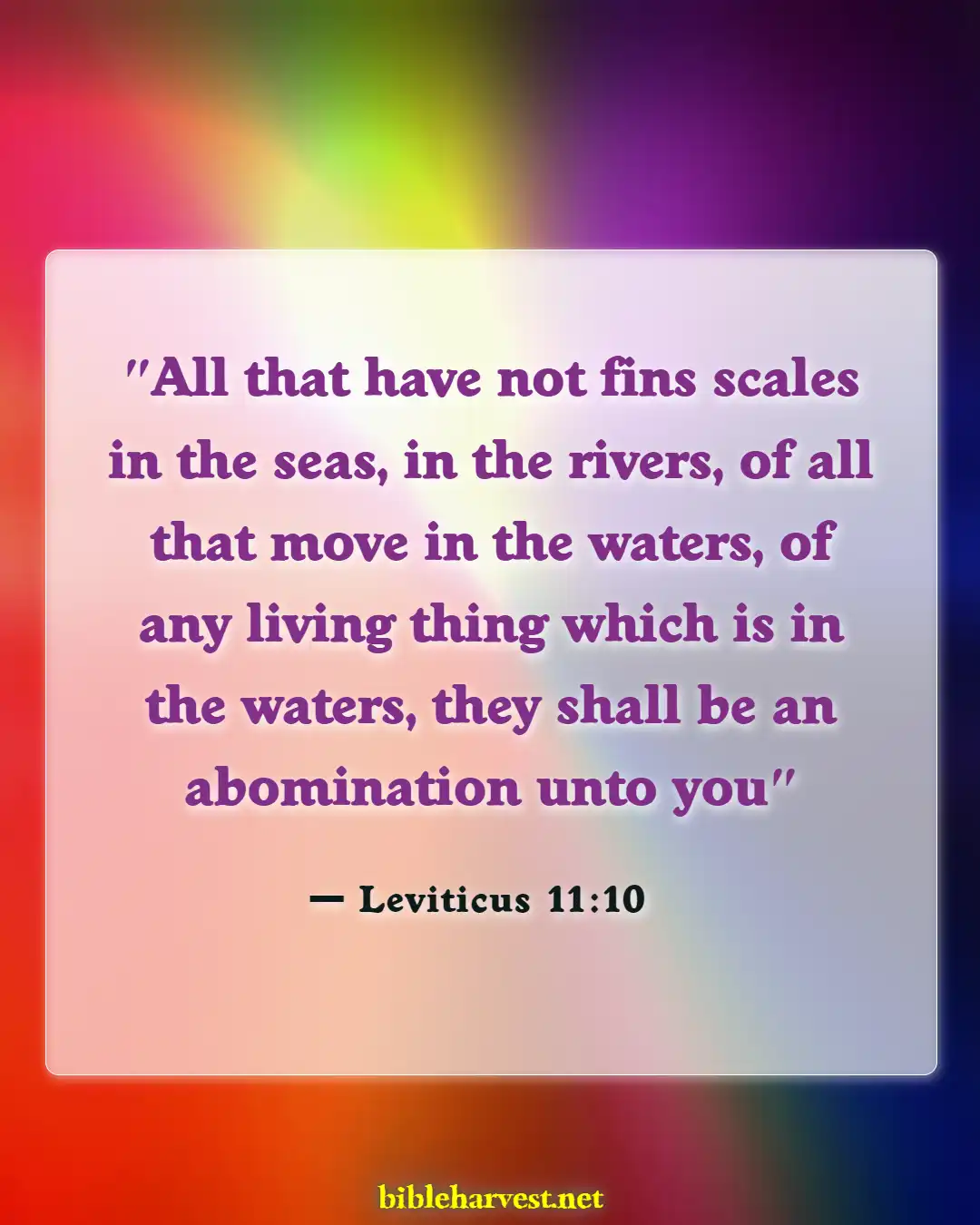 Bible Verses About Abomination (Leviticus 11:10)