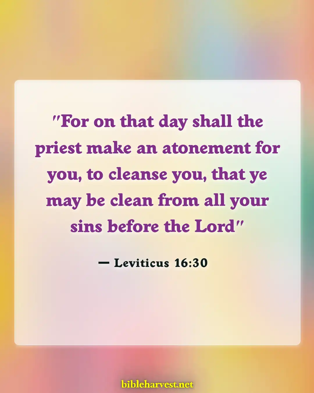 Bible Verses About Cleanliness (Leviticus 16:30)