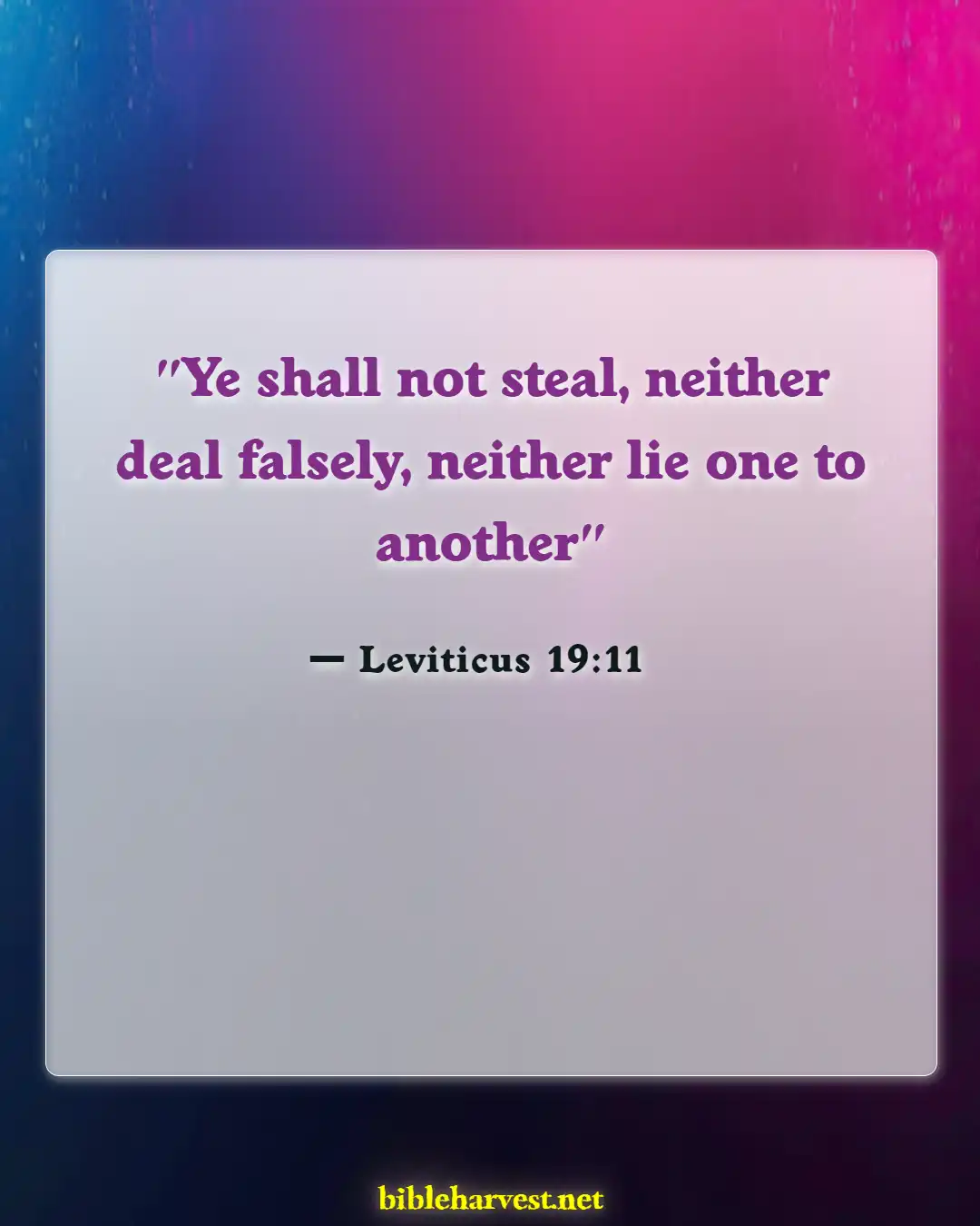 Bible Verses About Honesty (Leviticus 19:11)