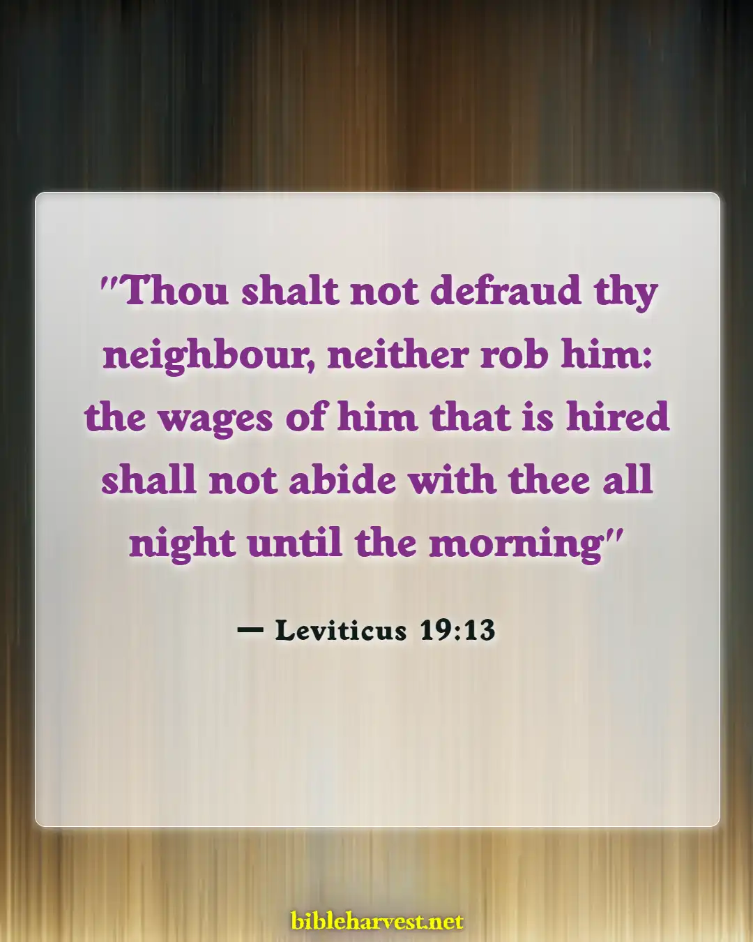 Bible Verses About Fraud (Leviticus 19:13)