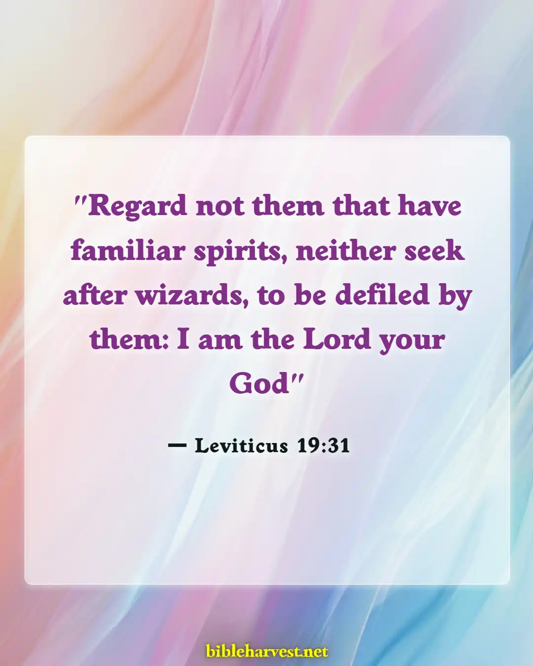Bible Verses About Magic (Leviticus 19:31)