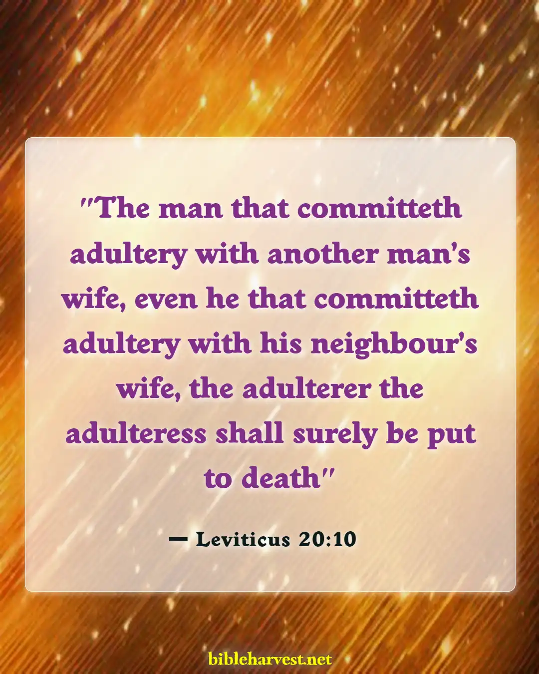 Bible Verses About Cheating Wife (Leviticus 20:10)