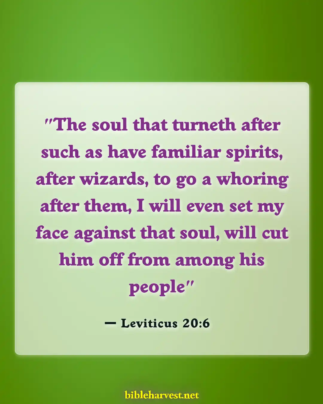 Bible Verses About Magic (Leviticus 20:6)