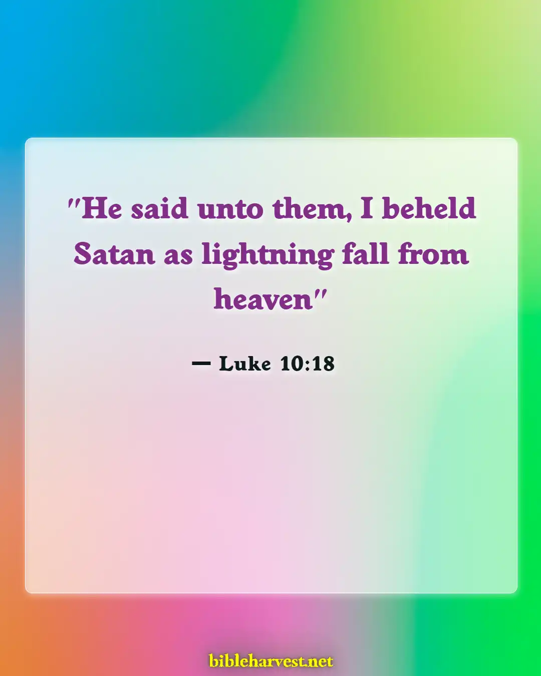 Bible Verses About Satan Falling (Luke 10:18)