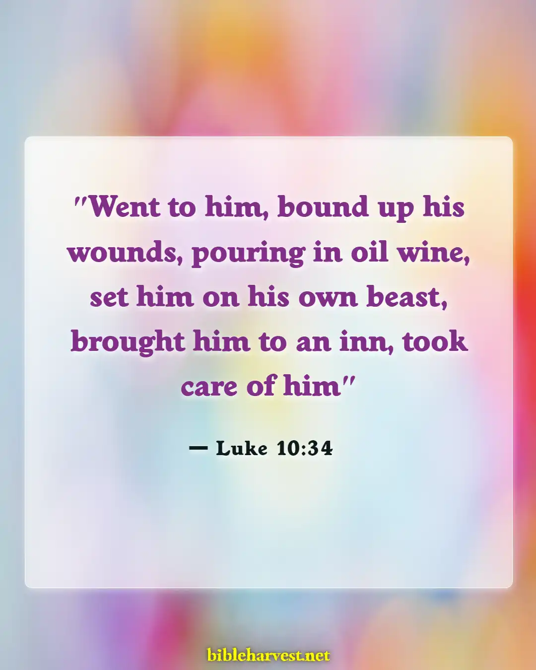 Bible Verses About Nurses (Luke 10:34)