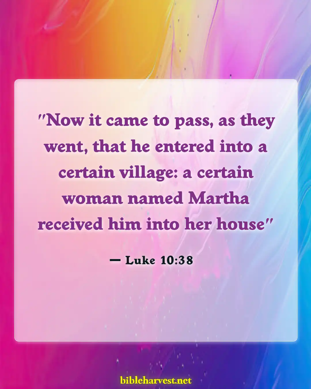 Bible Verses About Practice Hospitality (Luke 10:38)