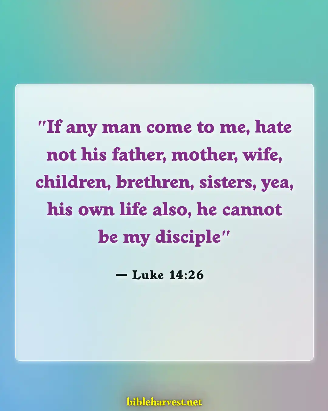 Bible Verses About Falling In Love With The Wrong Person (Luke 14:26)