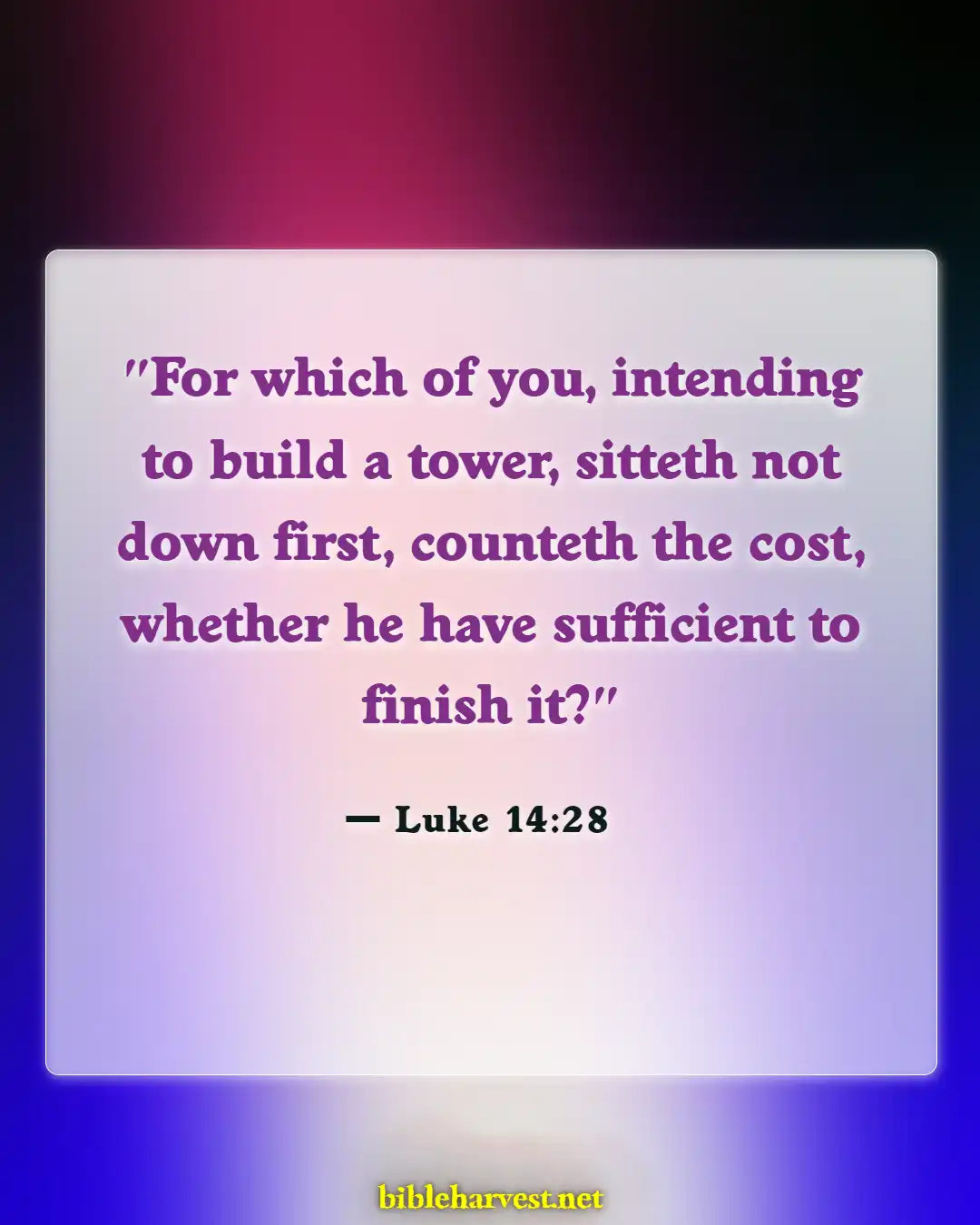 Bible Verses About Money Problems (Luke 14:28)