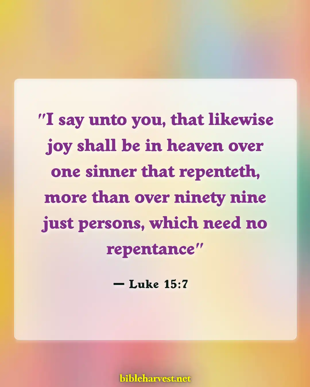 Bible Verses About Joy (Luke 15:7)