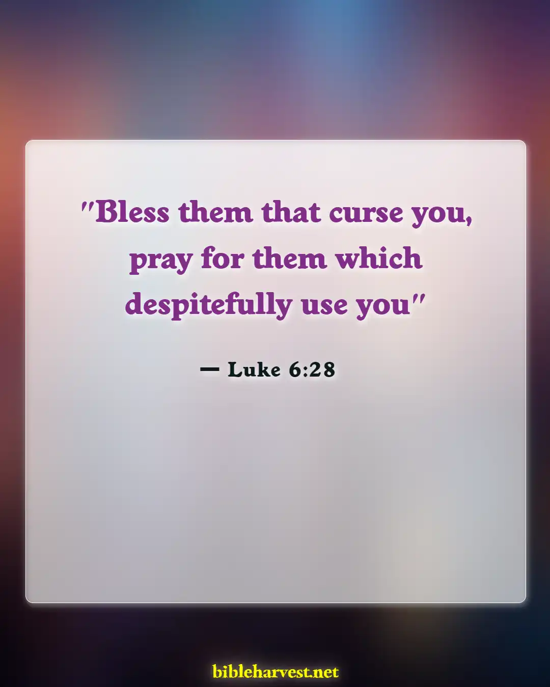 Bible Verses About Persecution (Luke 6:28)