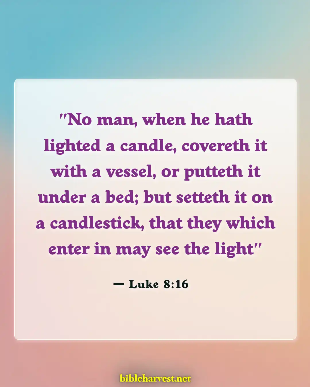 Bible Verses About Testimony (Luke 8:16)