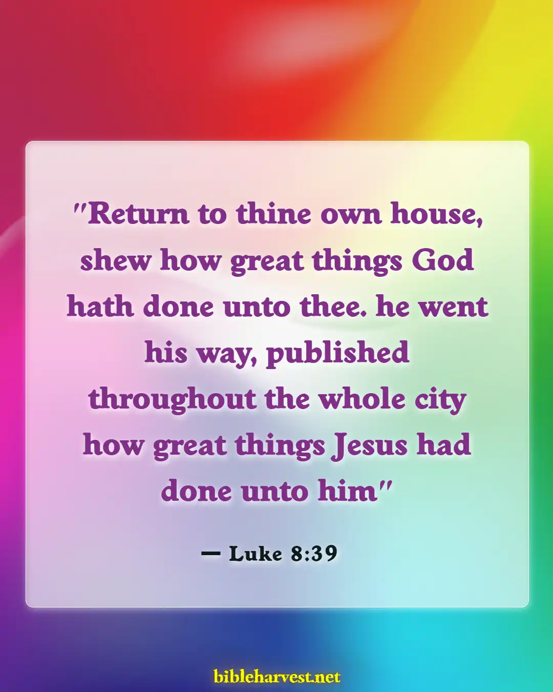 Bible Verses About Testimony (Luke 8:39)