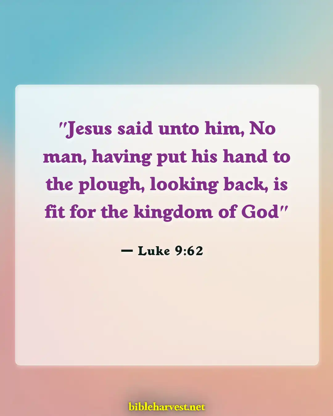 Bible Verses About A New Day (Luke 9:62)