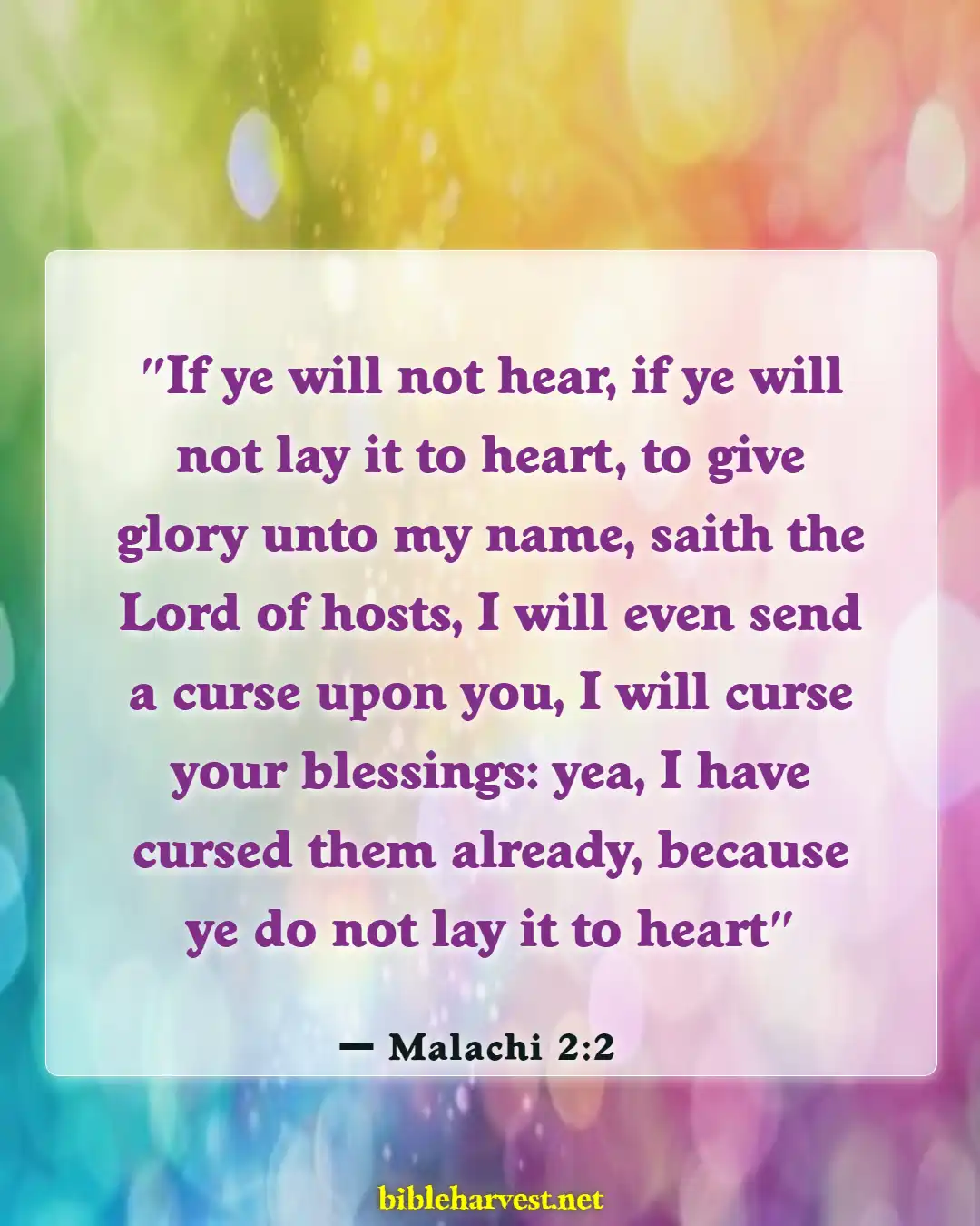 Bible Verses About Curses And Blessings (Malachi 2:2)