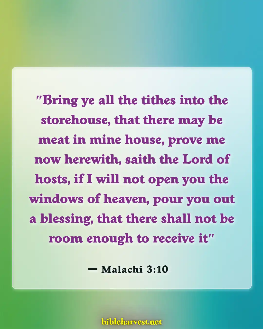 Bible Verses About Wealth And Prosperity (Malachi 3:10)