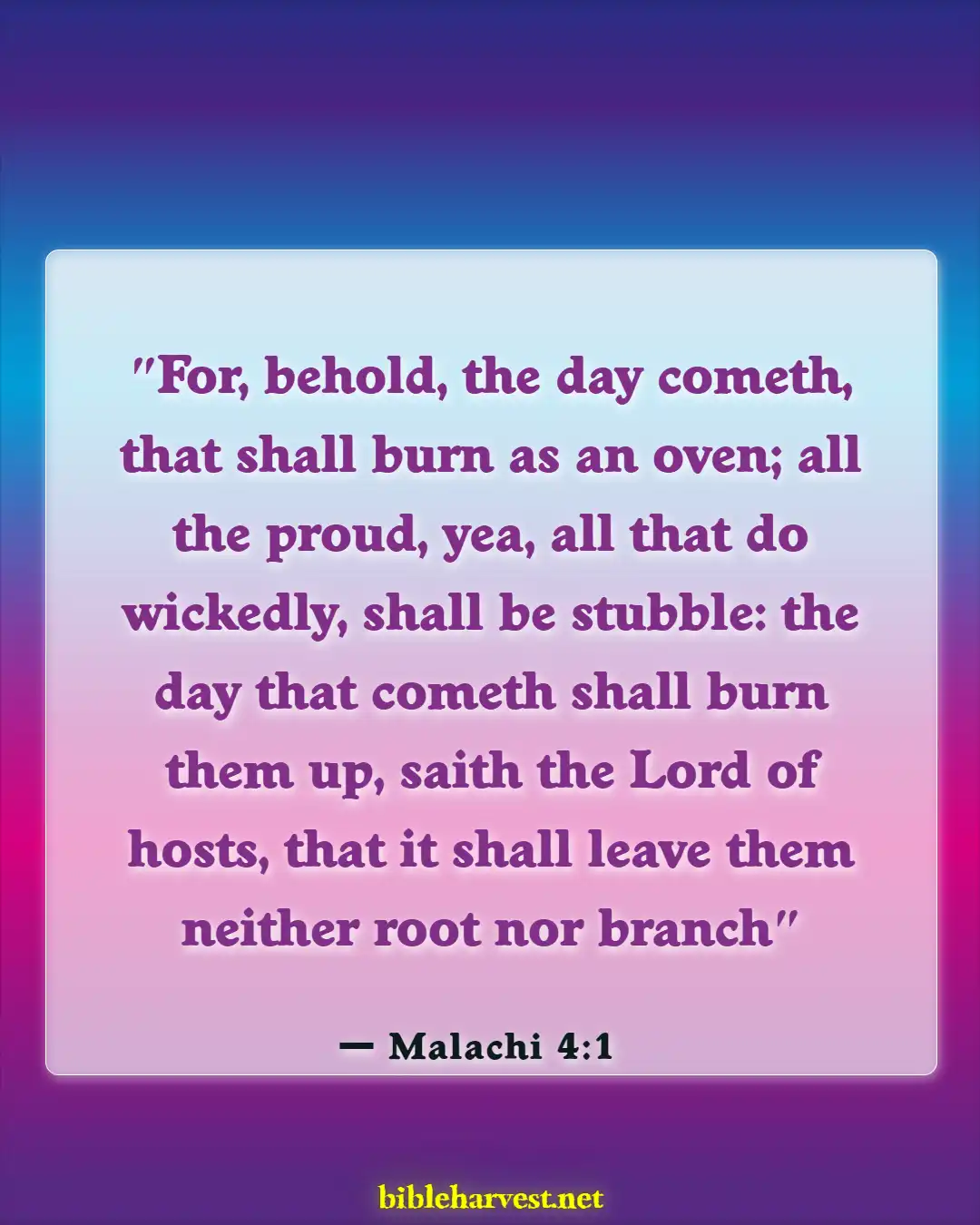 Bible Verses About Hell Being Eternal (Malachi 4:1)