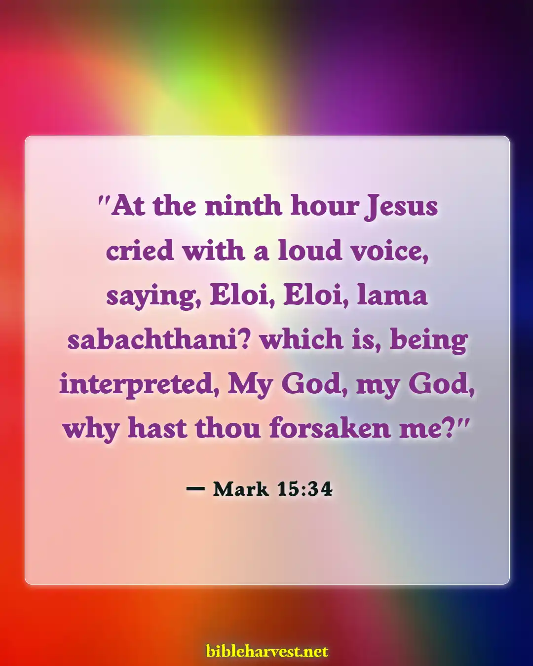 Bible Verses About Jesus Crucifieds (Mark 15:34)