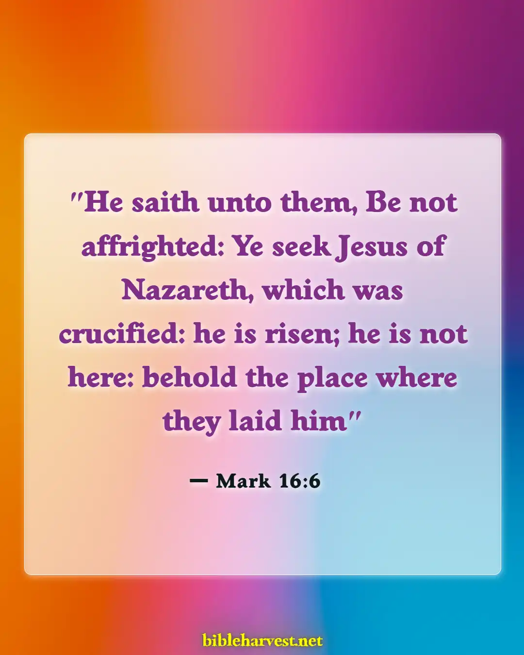 Bible Verses About Jesus (Mark 16:6)