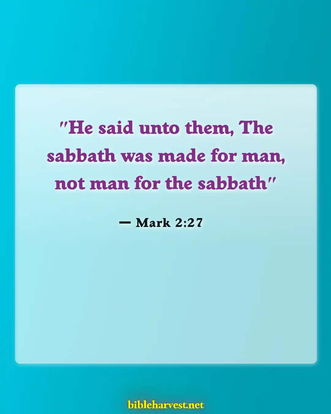 Bible Verses About Thankful Blessed Sunday (Mark 2:27)