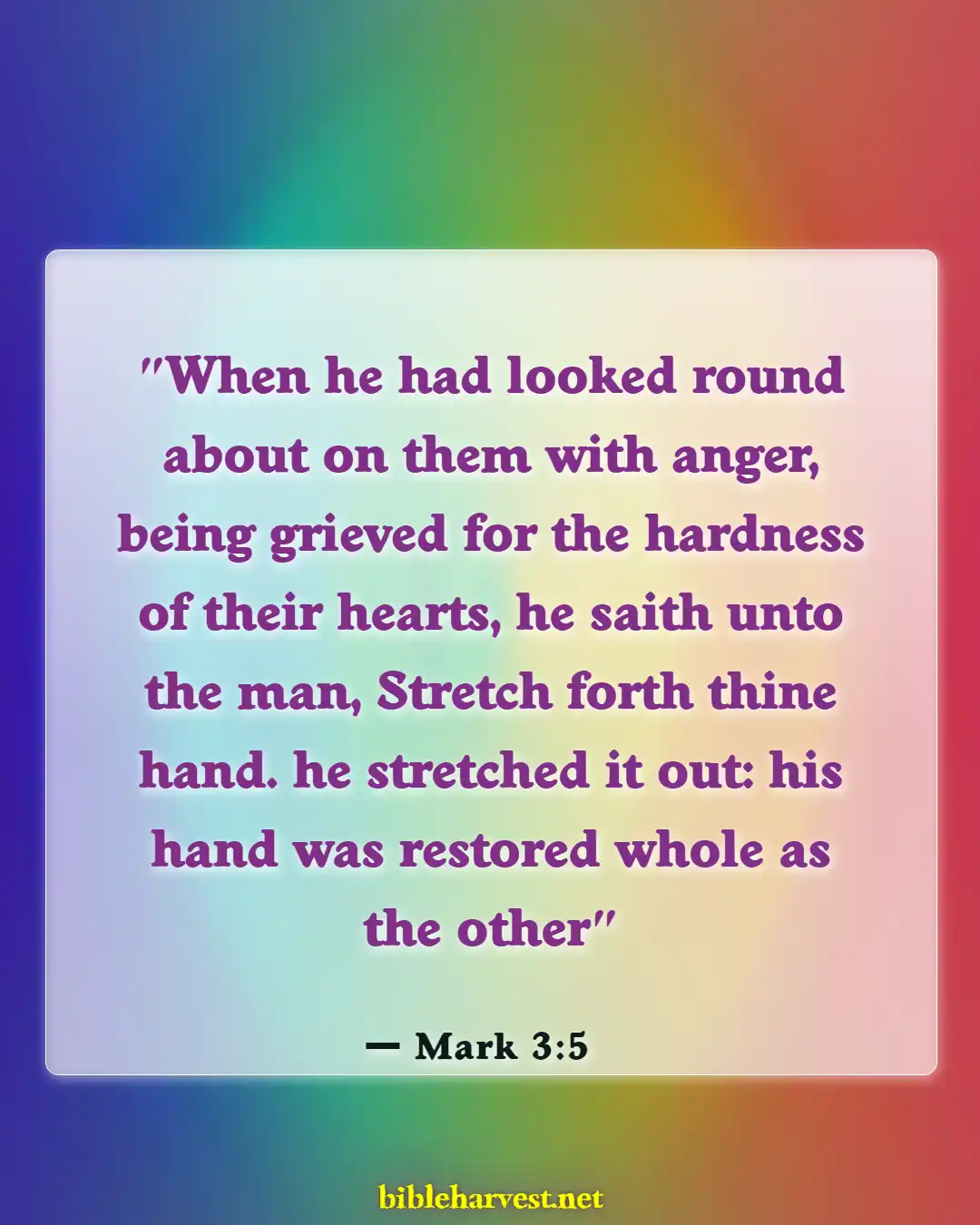 Bible Verses About Anger (Mark 3:5)