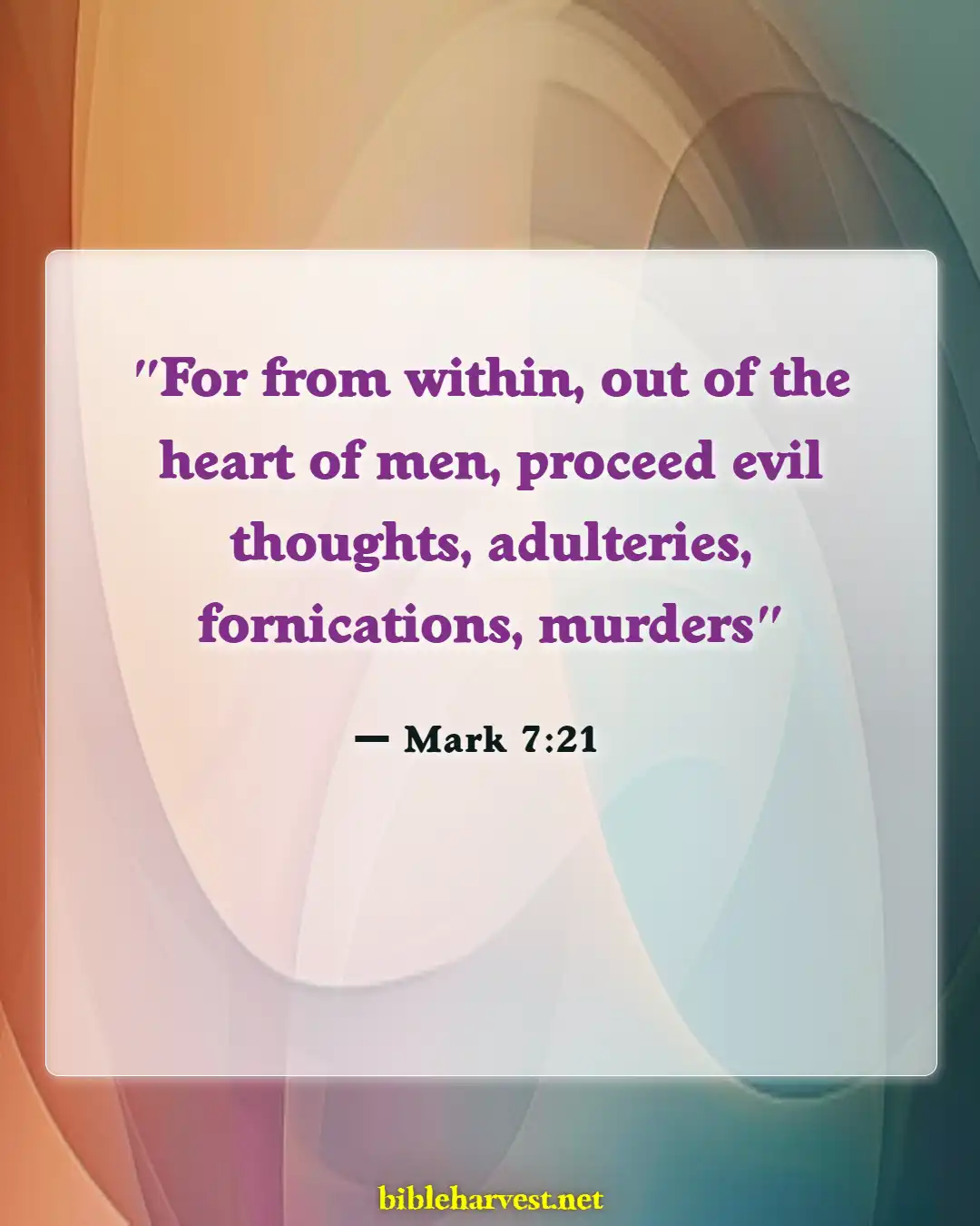 Bible Verses About Fornication (Mark 7:21)