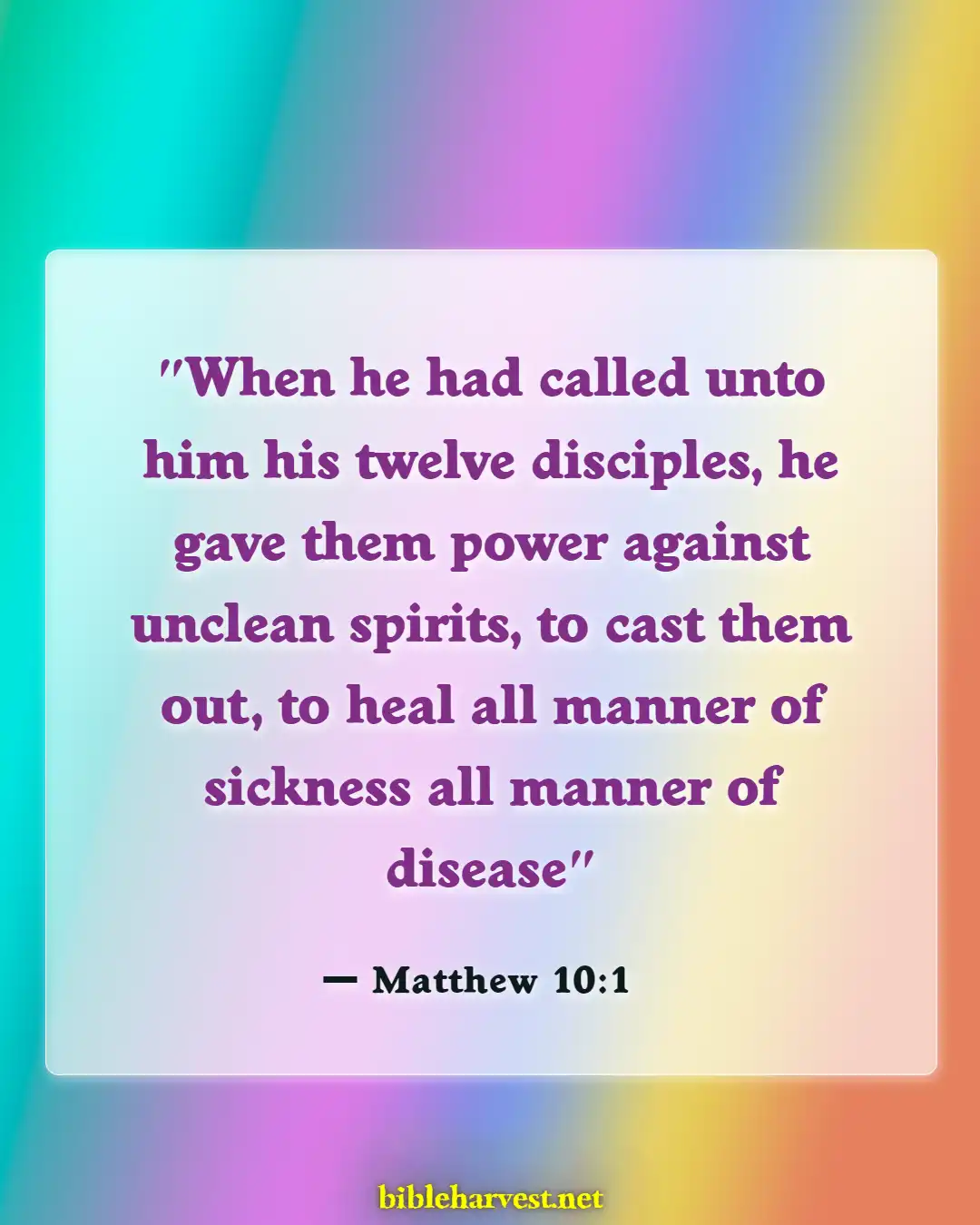 Bible Verses About Nurses (Matthew 10:1)