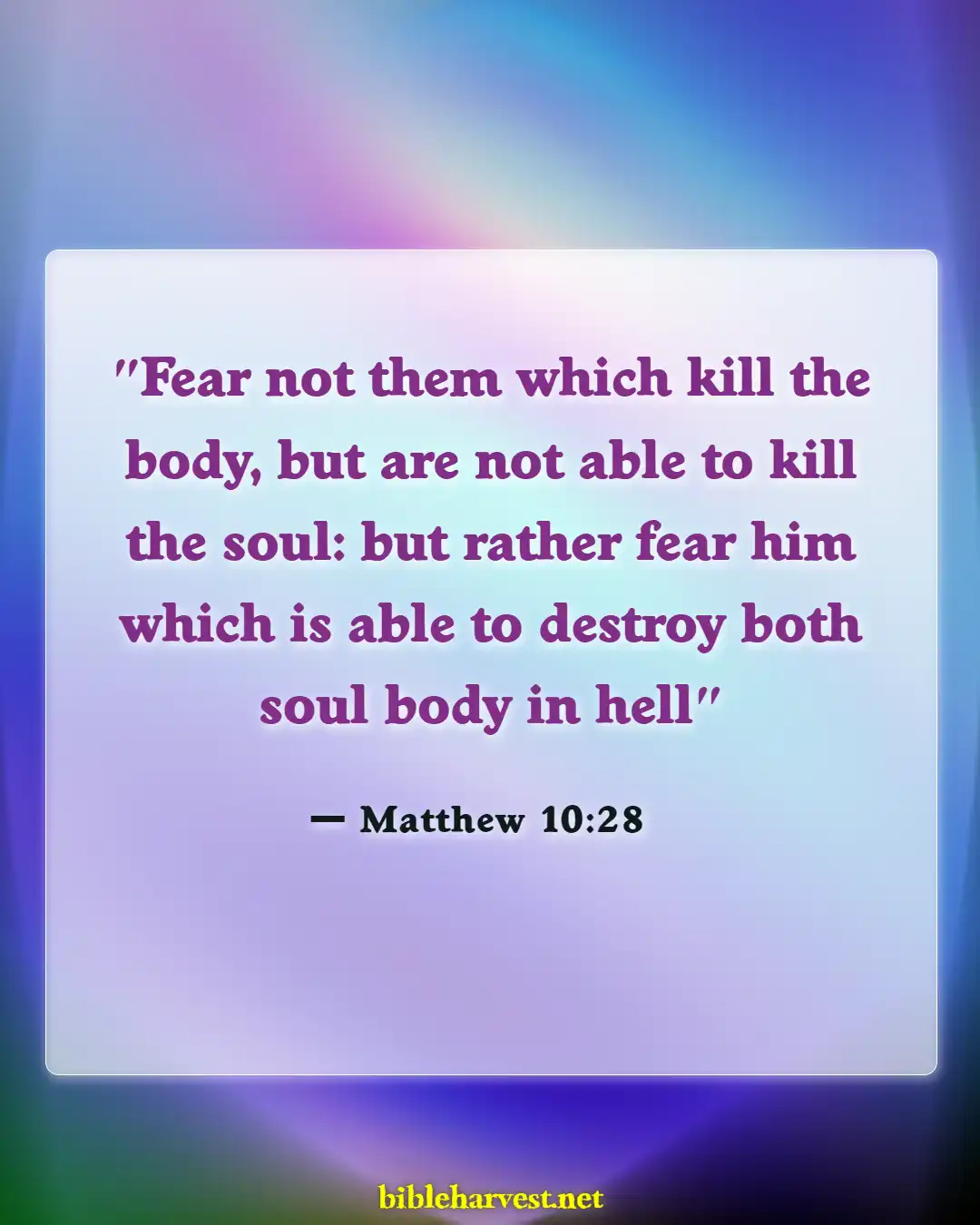 Bible Verses About Eternal Death (Matthew 10:28)
