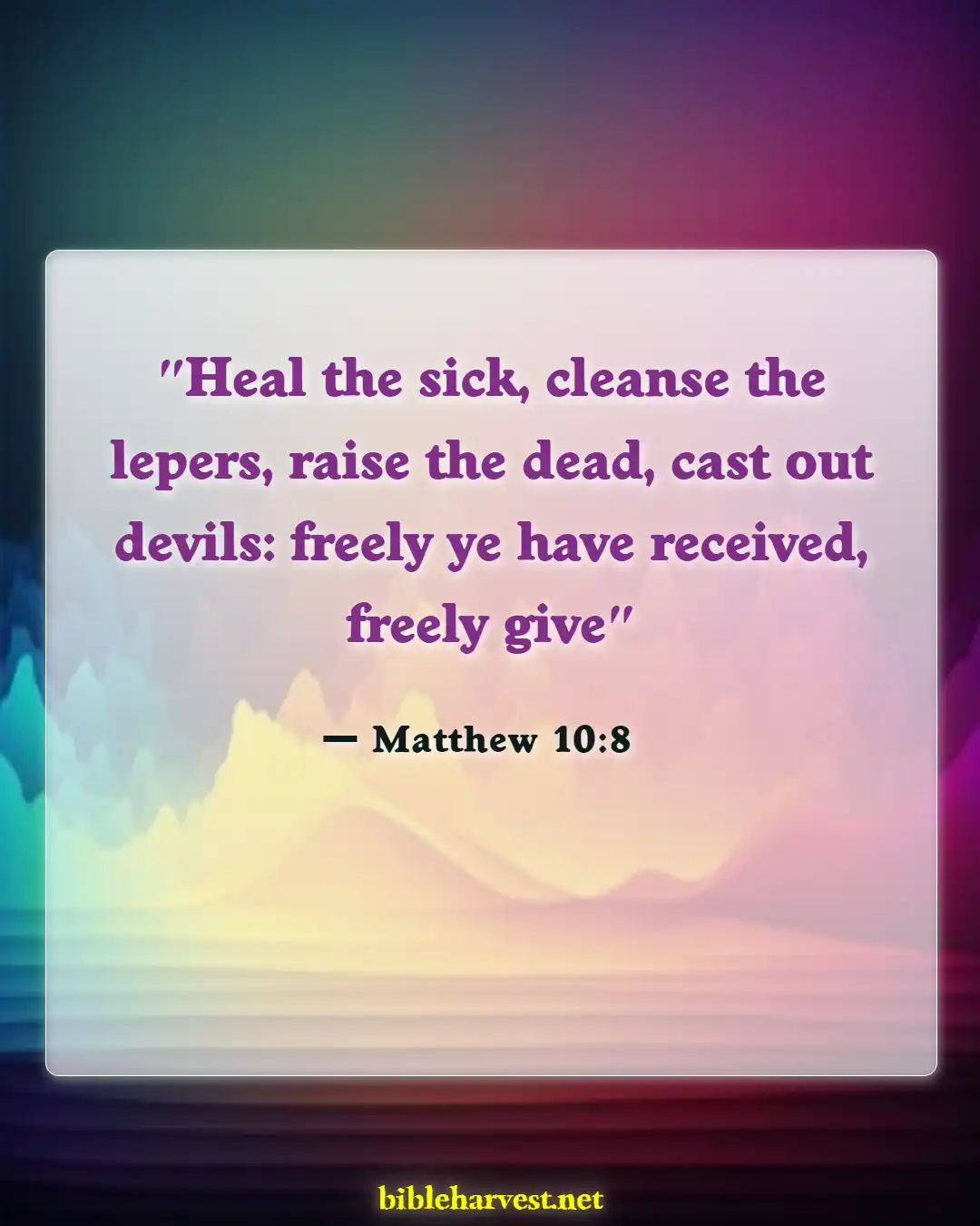 Bible Verses About Nurses (Matthew 10:8)