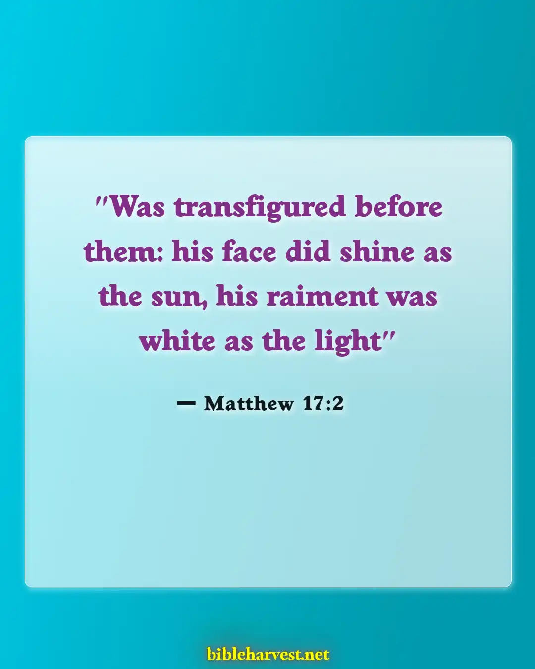 Bible Verses About Sun (Matthew 17:2)