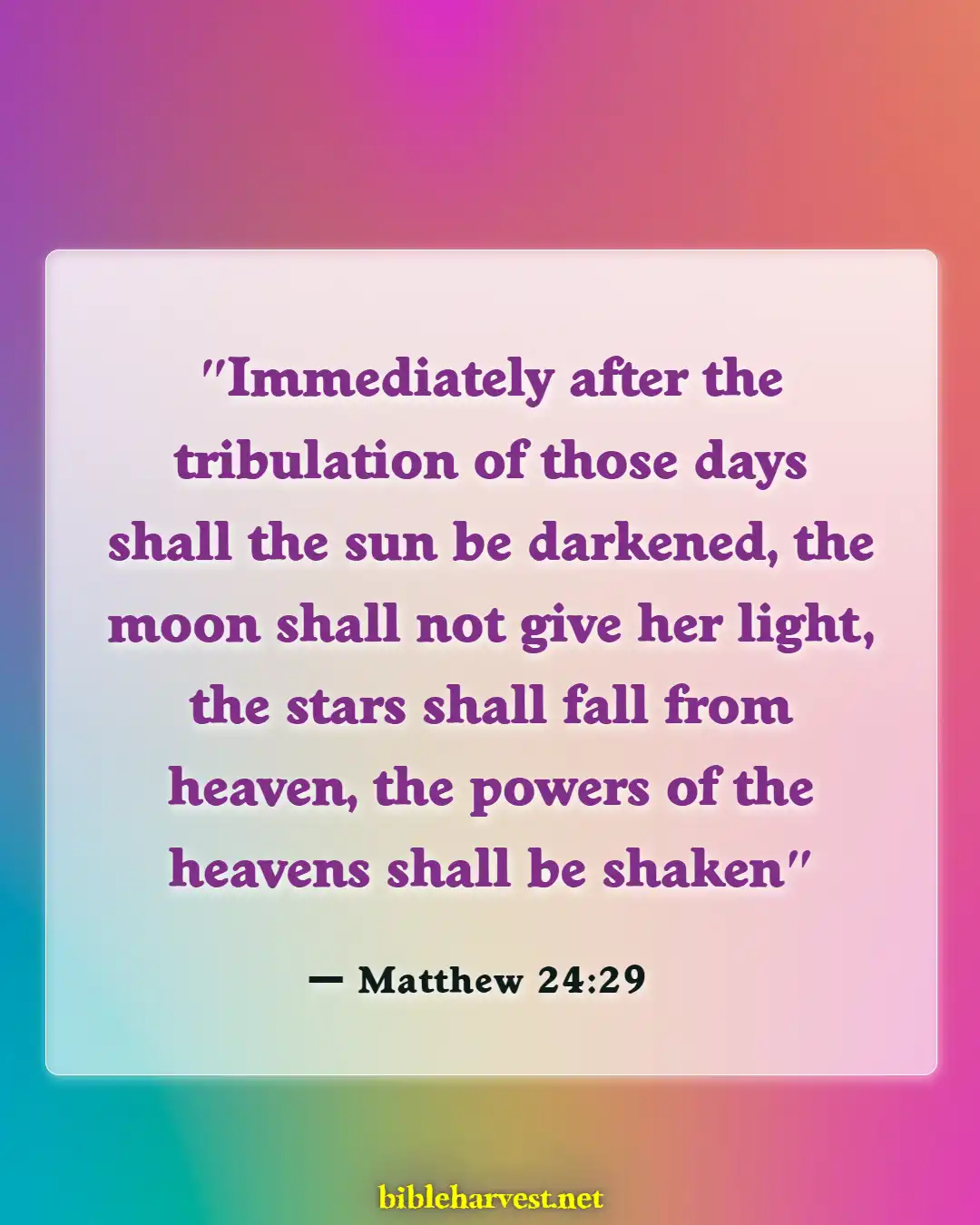Bible Verses About Sun (Matthew 24:29)