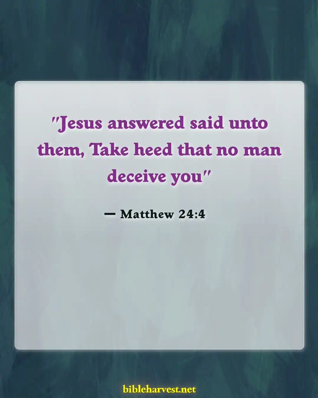 Bible Verses About Warning Of False Prophets (Matthew 24:4)