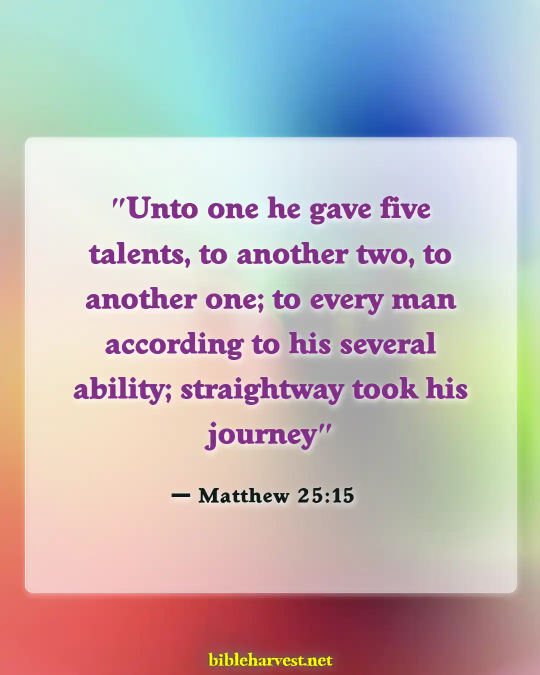 Bible Verses About Career Success (Matthew 25:15)