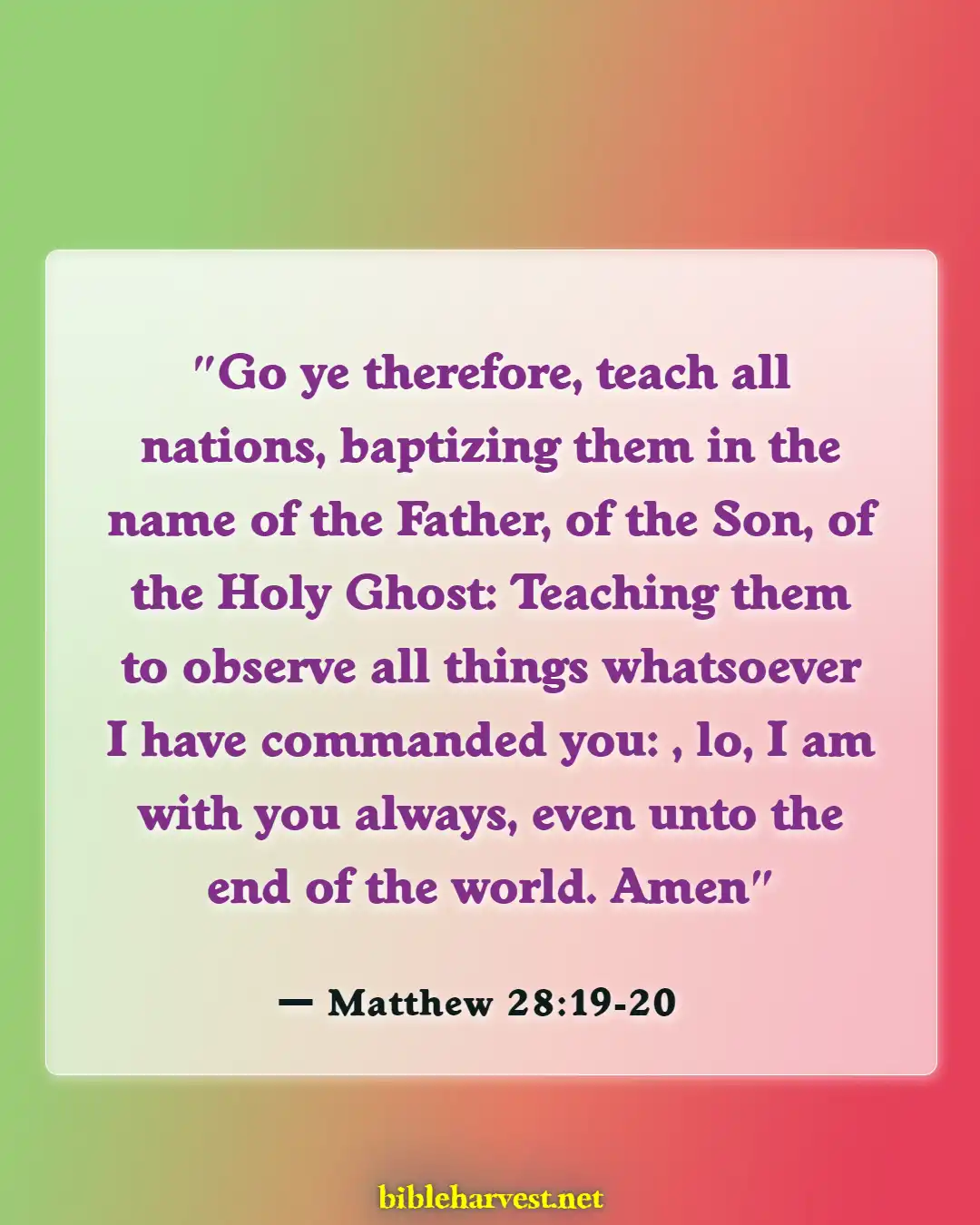 Bible Verses About Sharing Your Faith (Matthew 28:19-20)