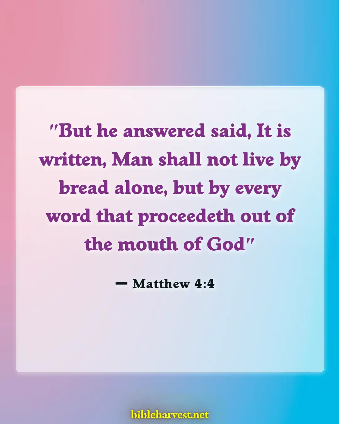 Bible Verses About Temptations (Matthew 4:4)