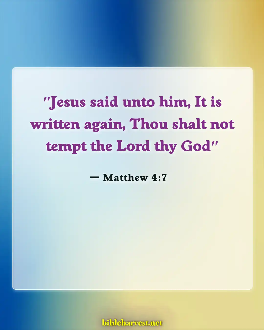 Bible Verses About Temptations (Matthew 4:7)