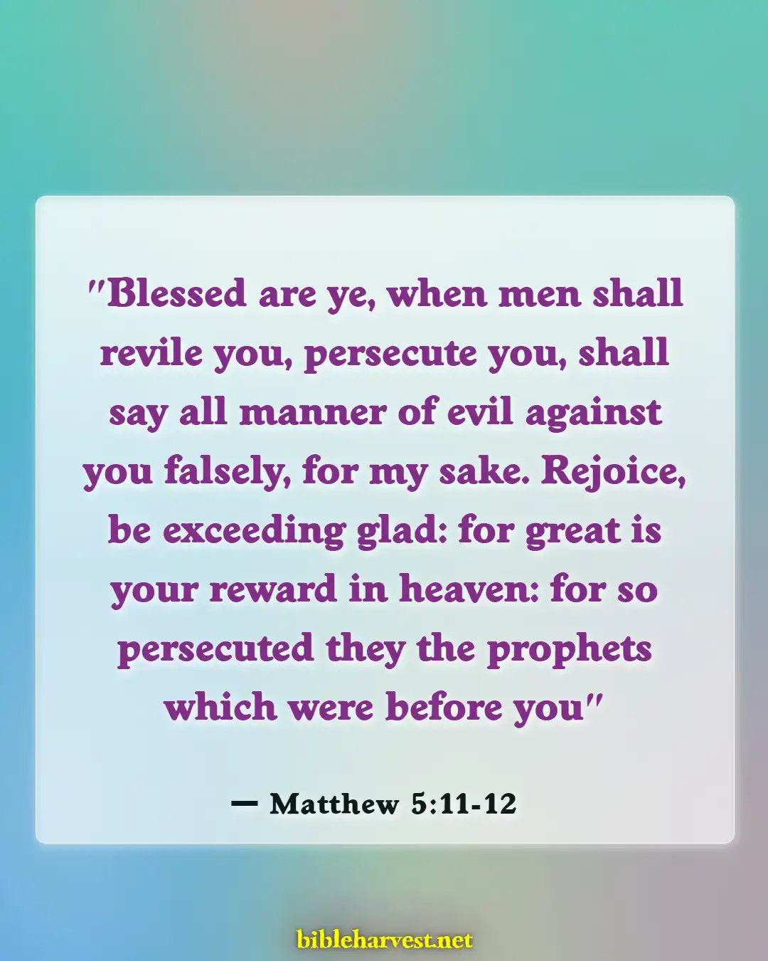 Bible Verses About Joy In Suffering (Matthew 5:11-12)