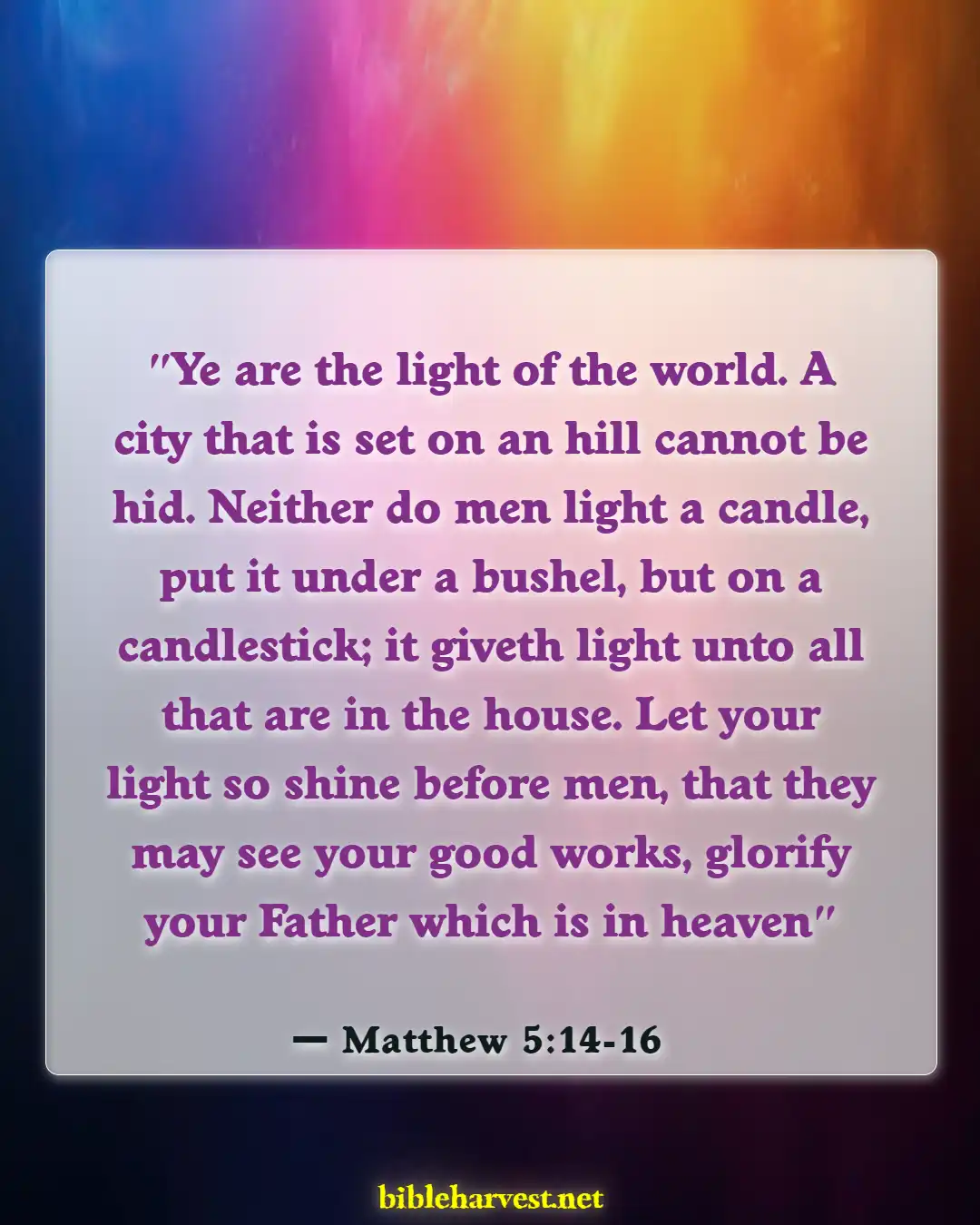 Bible Verses About Sharing Your Faith (Matthew 5:14-16)